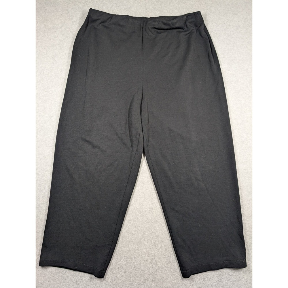 Eileen Fisher Women Pants 3X Straight Knit Pull On Relax High‎ Rise Minimalist
